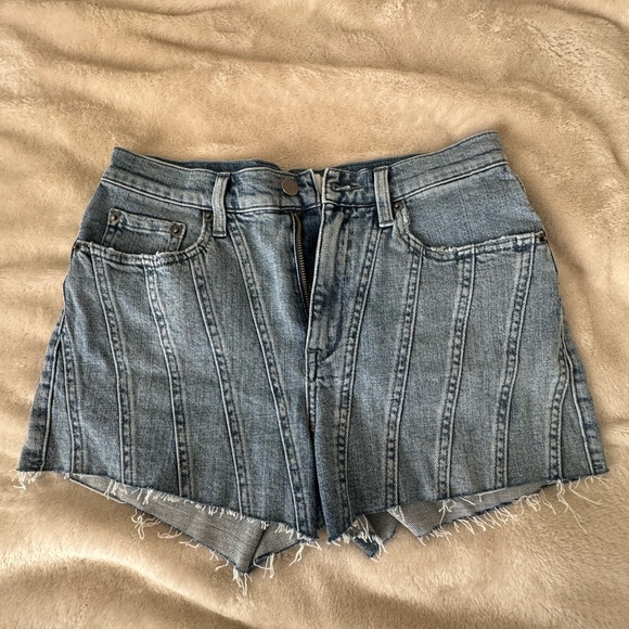 Pistols Denim Striped Shorts - Picture 1 of 3
